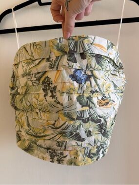 Abercrombie Floral Strapless Top NWT